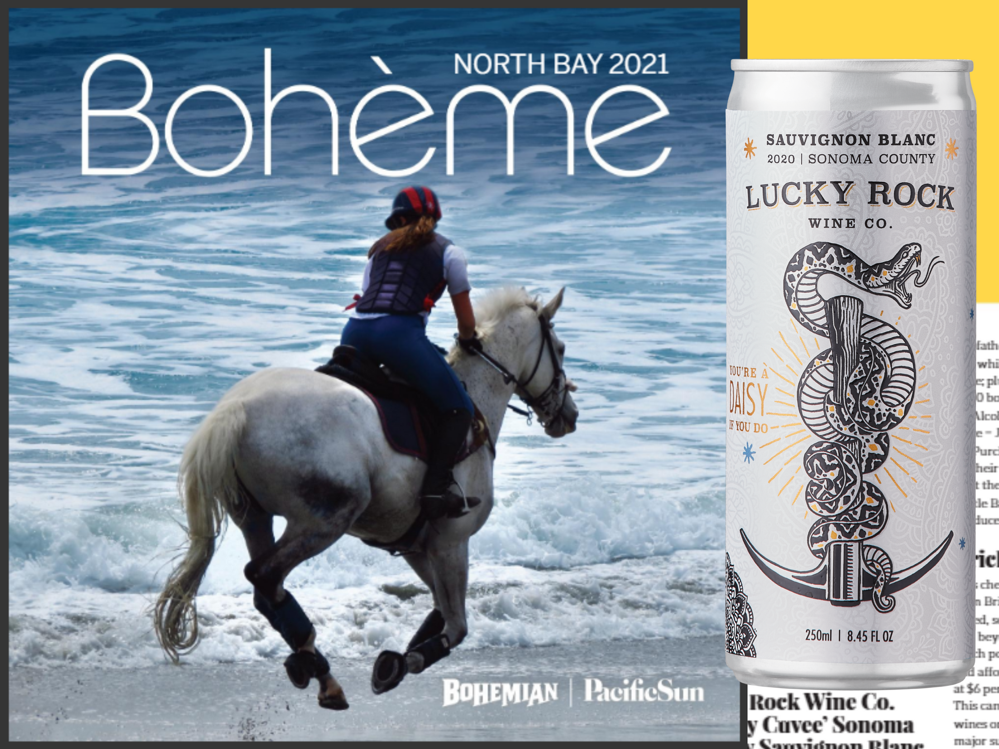 Lucky Rock Sauv Blanc Featured in Boheme North Bay!